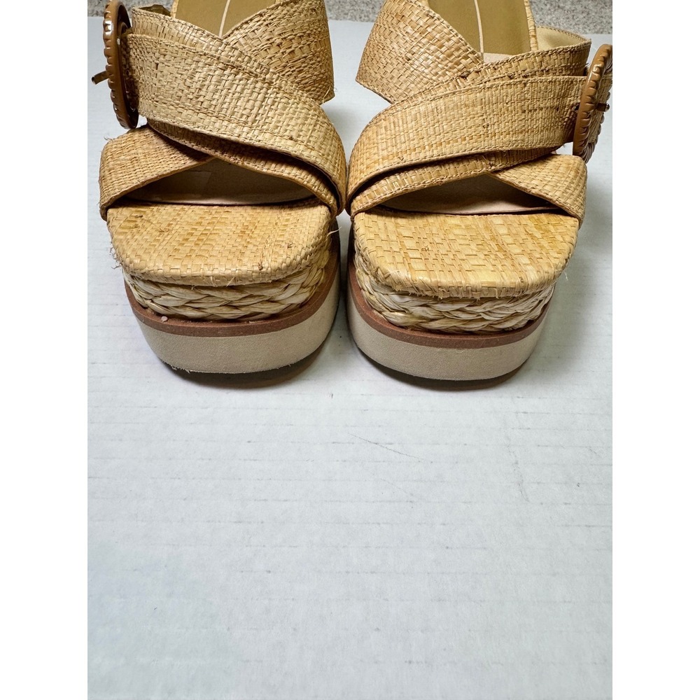 Dolce Vita Lisbet Wedge Sandel Light Natural Raffia 9.5 Coastal boho - Picture 4 of 8
